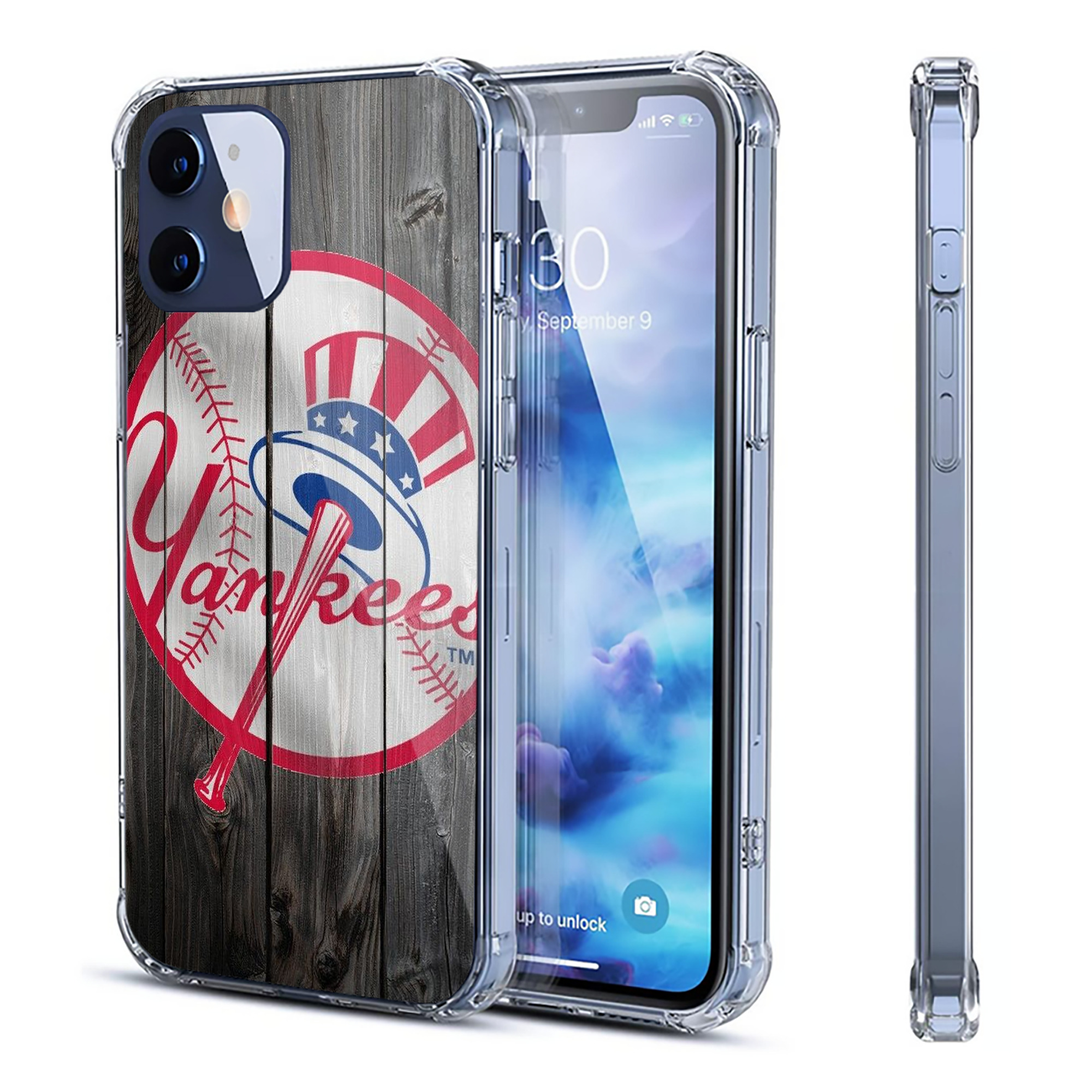 New York Yankees 189 Clear IPhone 12 Case – Soft TPU With UV Print – Enhanced Drop Protection, Precise Fit, Anti-Fingerprint, Customizable Design, Scratch-Resistant, Yellow-Resistant